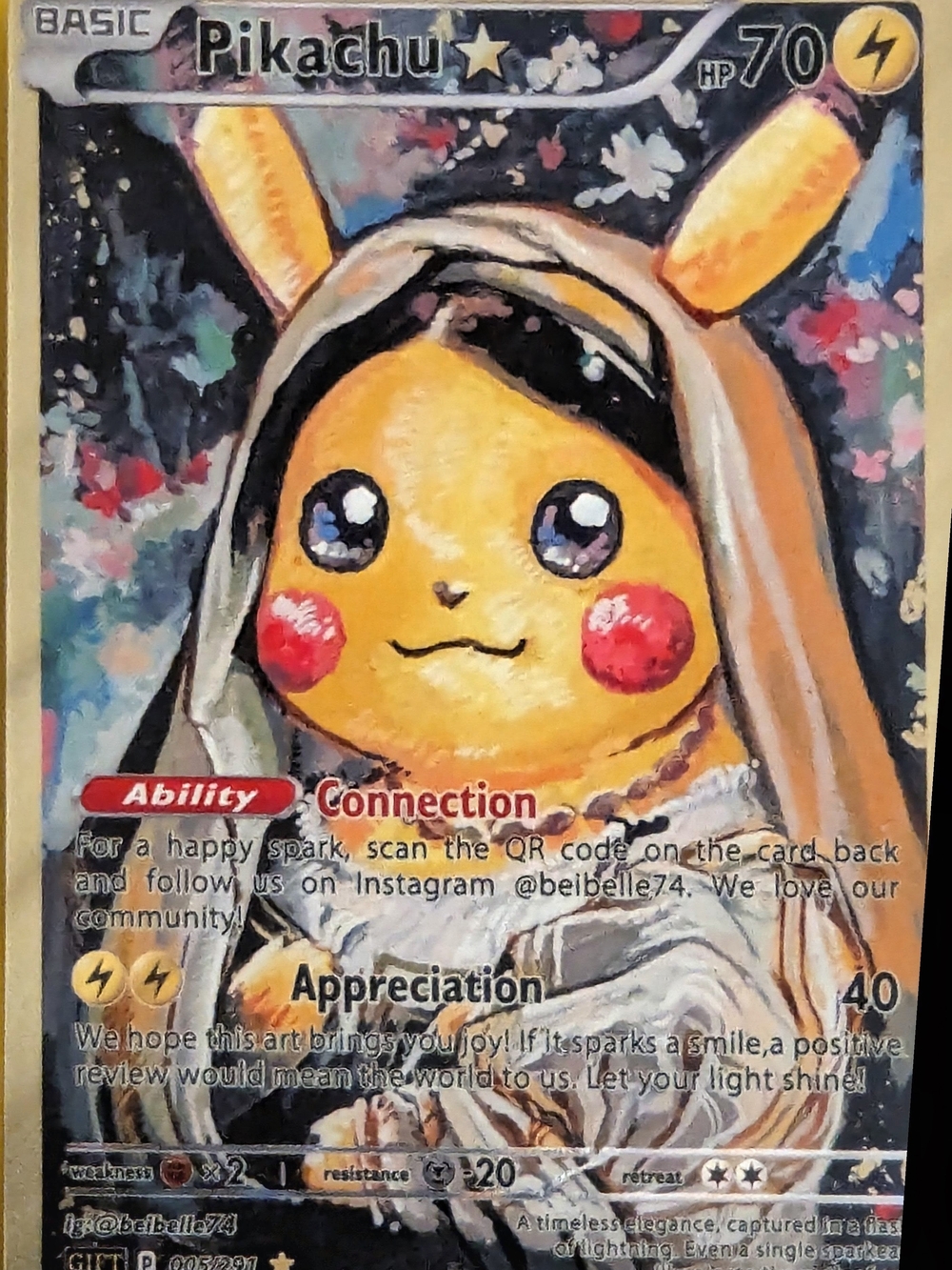 Pikachu Card Custom Art Appreciation Fan Creation